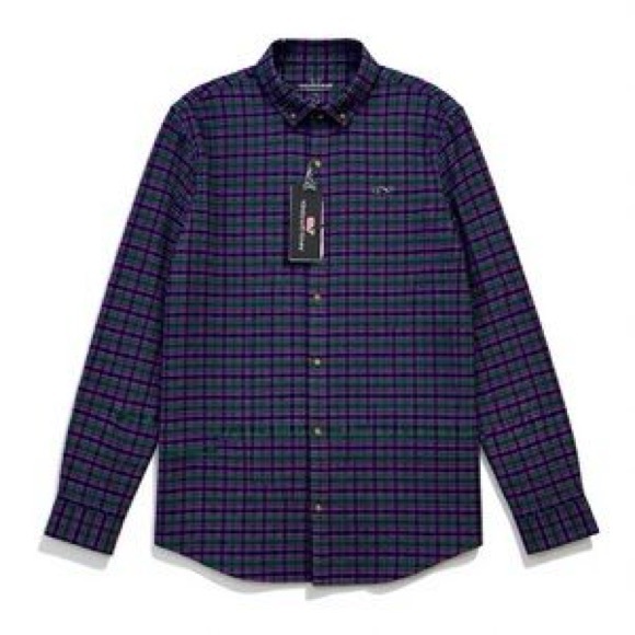 Vineyard Vines Other - Vineyard Vines Purple and Green Plaid Shirt